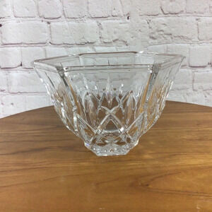 Gorham Clear Full Lead Crystal Hexagonal Bowl